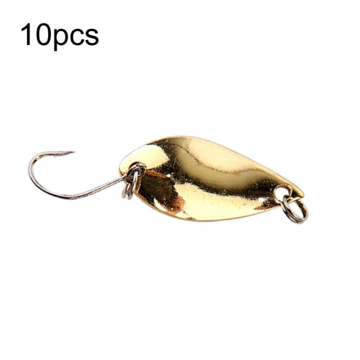 10pcs 3.5g Single Hook Spoon Type Horse Mouth Melon Sequins False Lures Fishing Lures