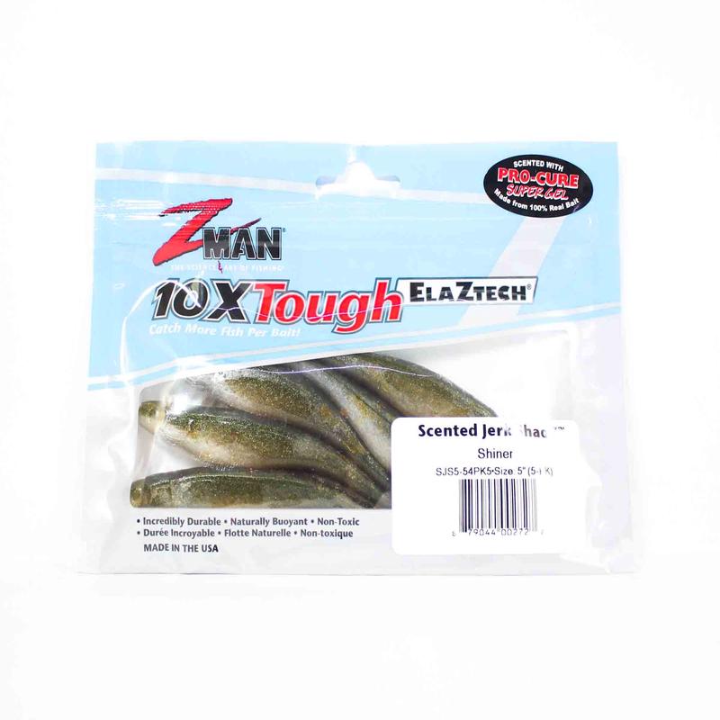 Zman Soft Lure Jerk ShadZ 5 Inch 5/Pack Shiner (2727)