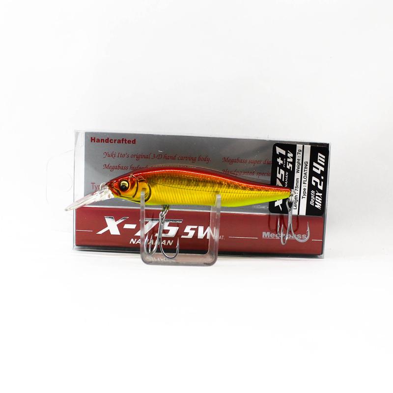 Megabass X-Nanahan +1 SW 75 mm 1/4 oz Floating Lure GG Akakin CB (3623)