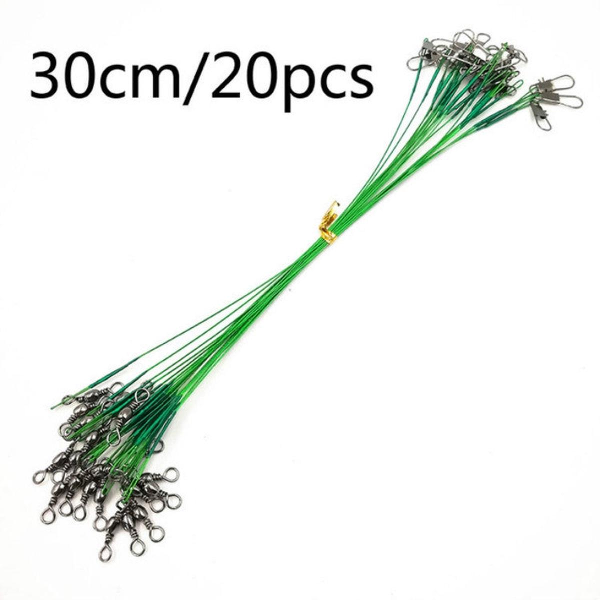 20 PCS Luya Front Wire With Pin Wire Anti-bite Wire, Size:30CM