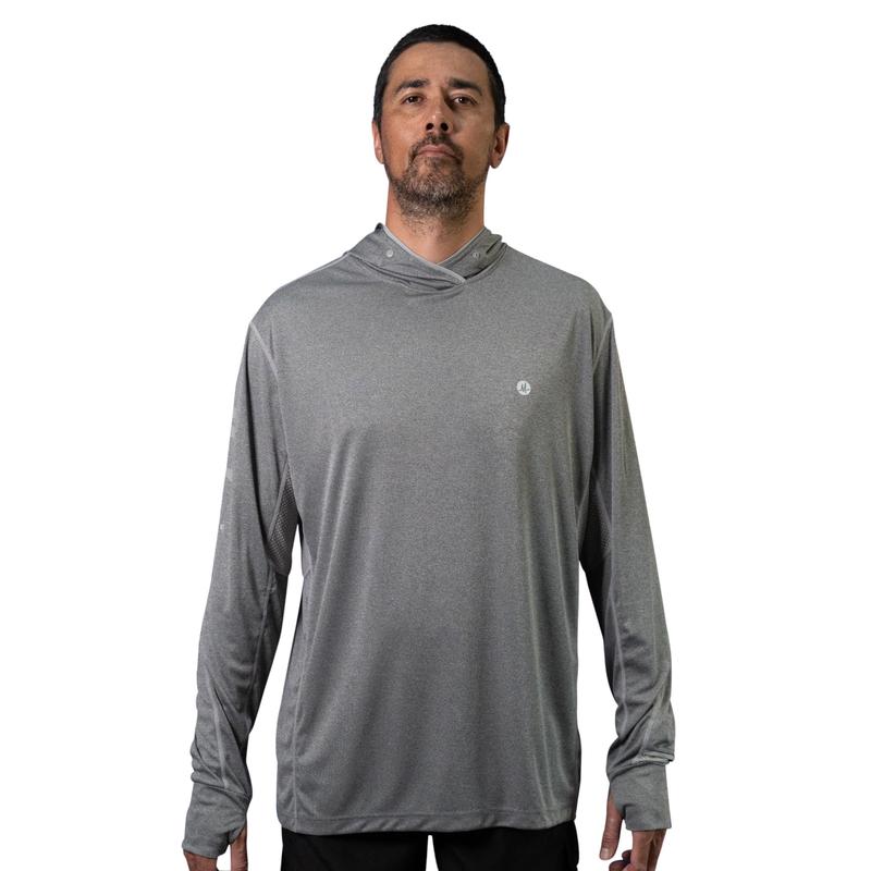 Malosi Eclipse Pro Grey Hooded Fishing Shirt
