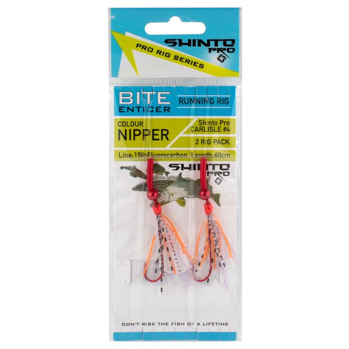 Shinto Pro Bite Enticer Running Sinker Carlisle Long Shank Hook Pre Tied Rig