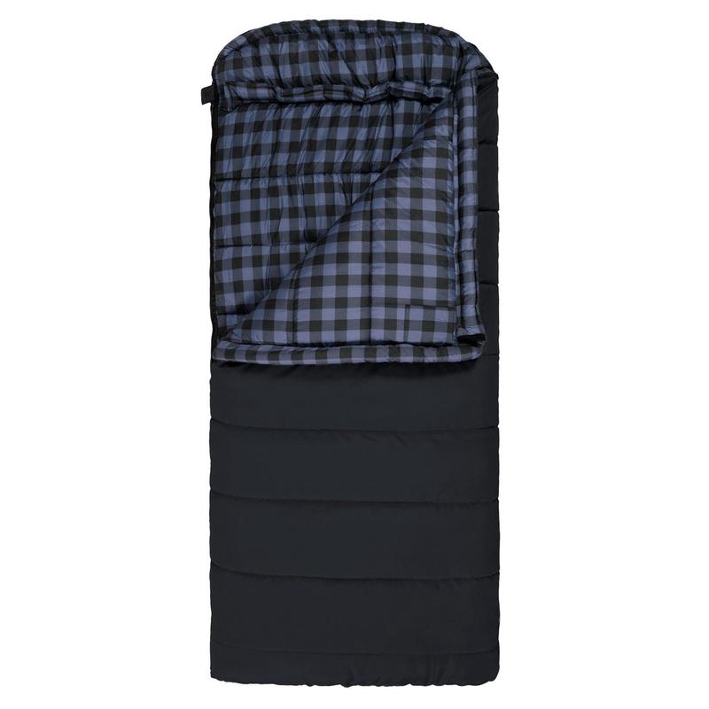 Teton Sports Bridger -7c/20f Canvas Sleeping Bag in Charcoal and Blue