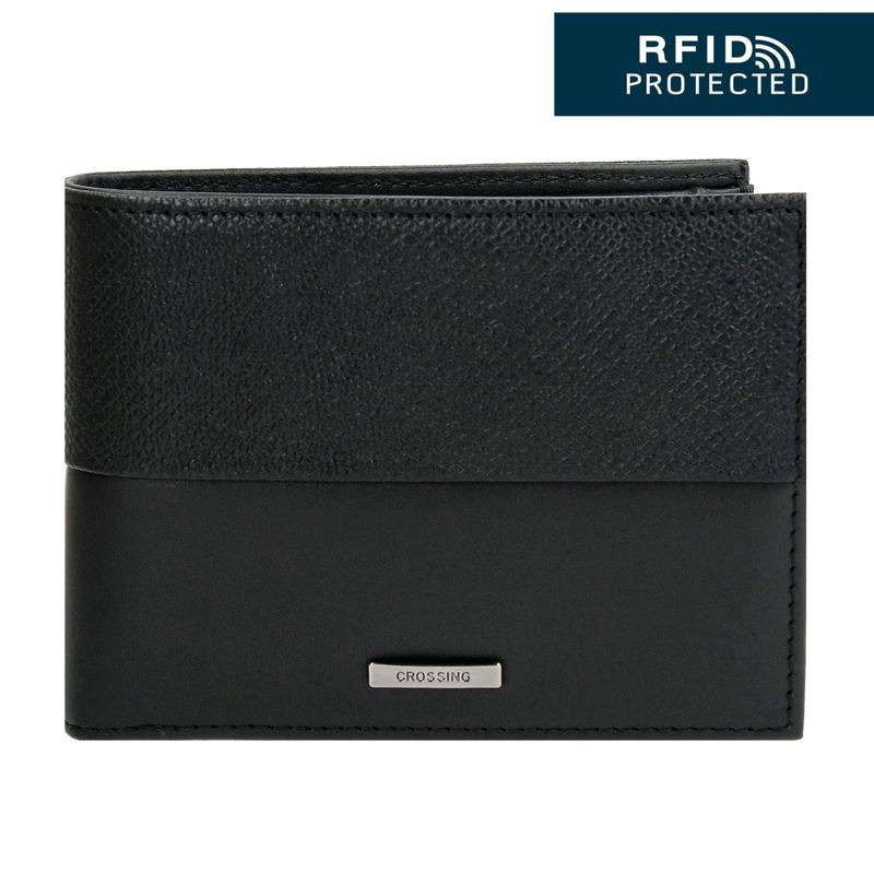 Crossing Infinite Money Clip Leather Wallet RFID - Black