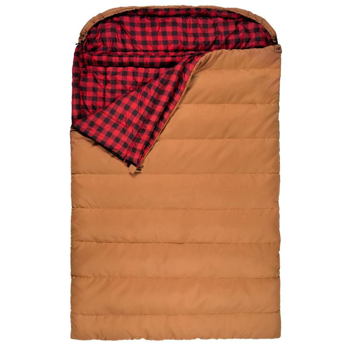 Teton Sports Bridger Mammoth -7c20f Canvas Double Sleeping Bag in Pecan and Fox