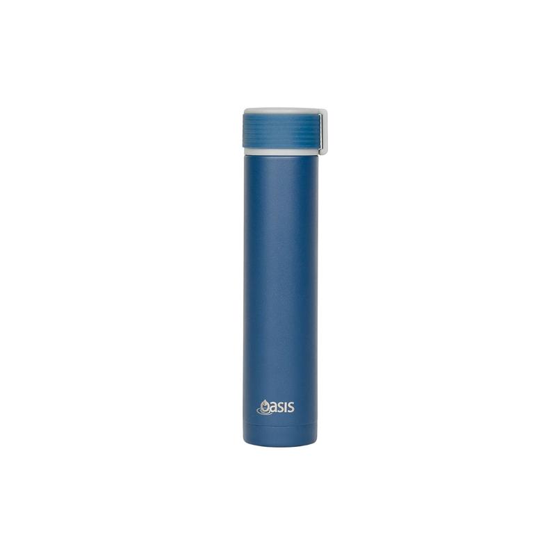 Oasis Skinny Mini Insulated Water Bottle 250ML Matte - Marian Blue (Bright Blue)