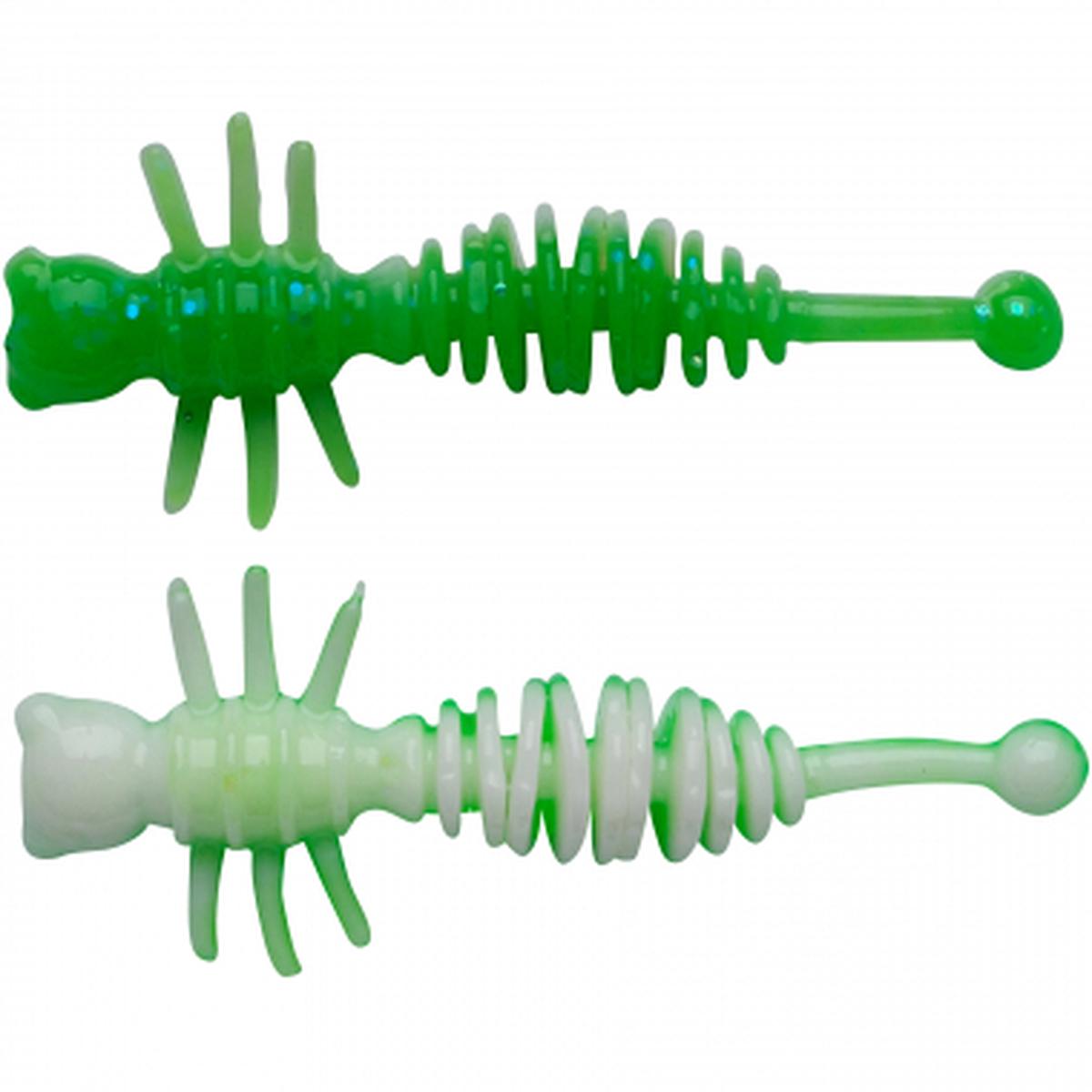 PowerBait Power Larvae (Spring Green/White)