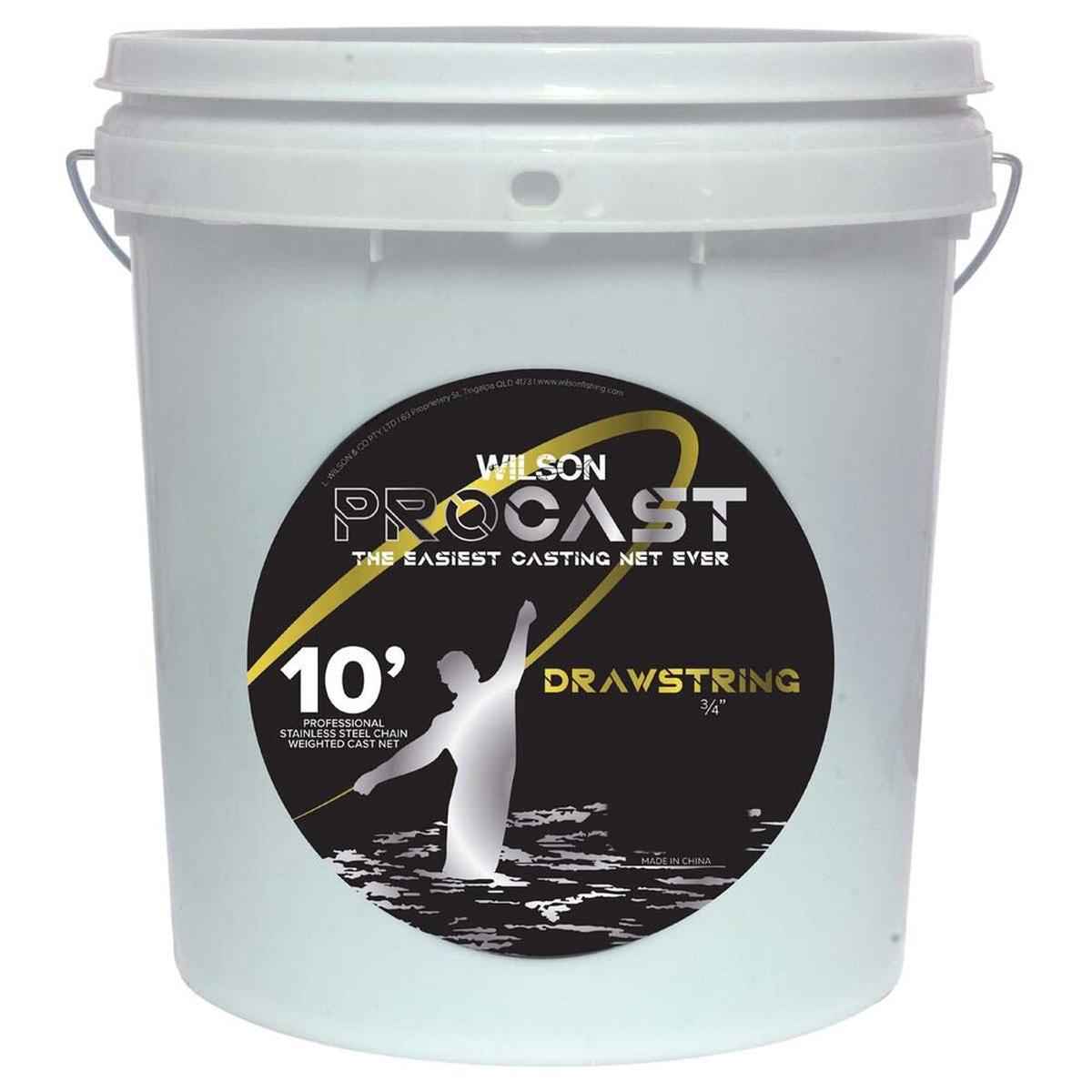 Wilson Pro Cast Chain Drawstring Cast Net 10 Foot 3/4 Inch WPCD1034
