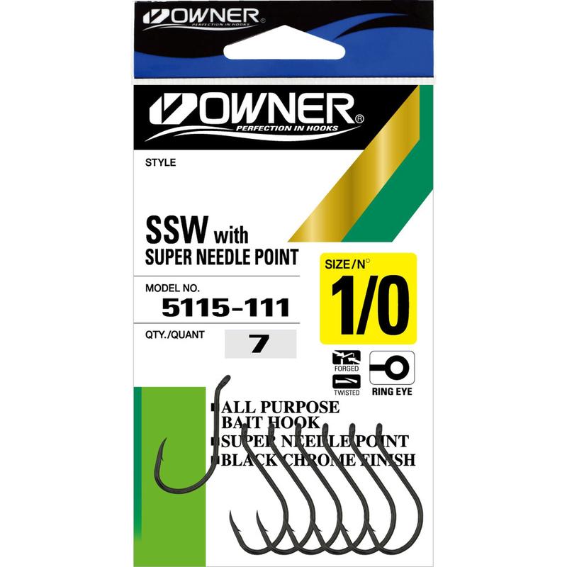 Owner 5115 SSW Needle Point Fishing Hooks