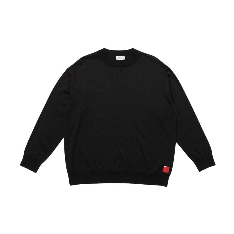 Paire Silknit Unisex Relaxed Crewneck Sweater (Black) - M
