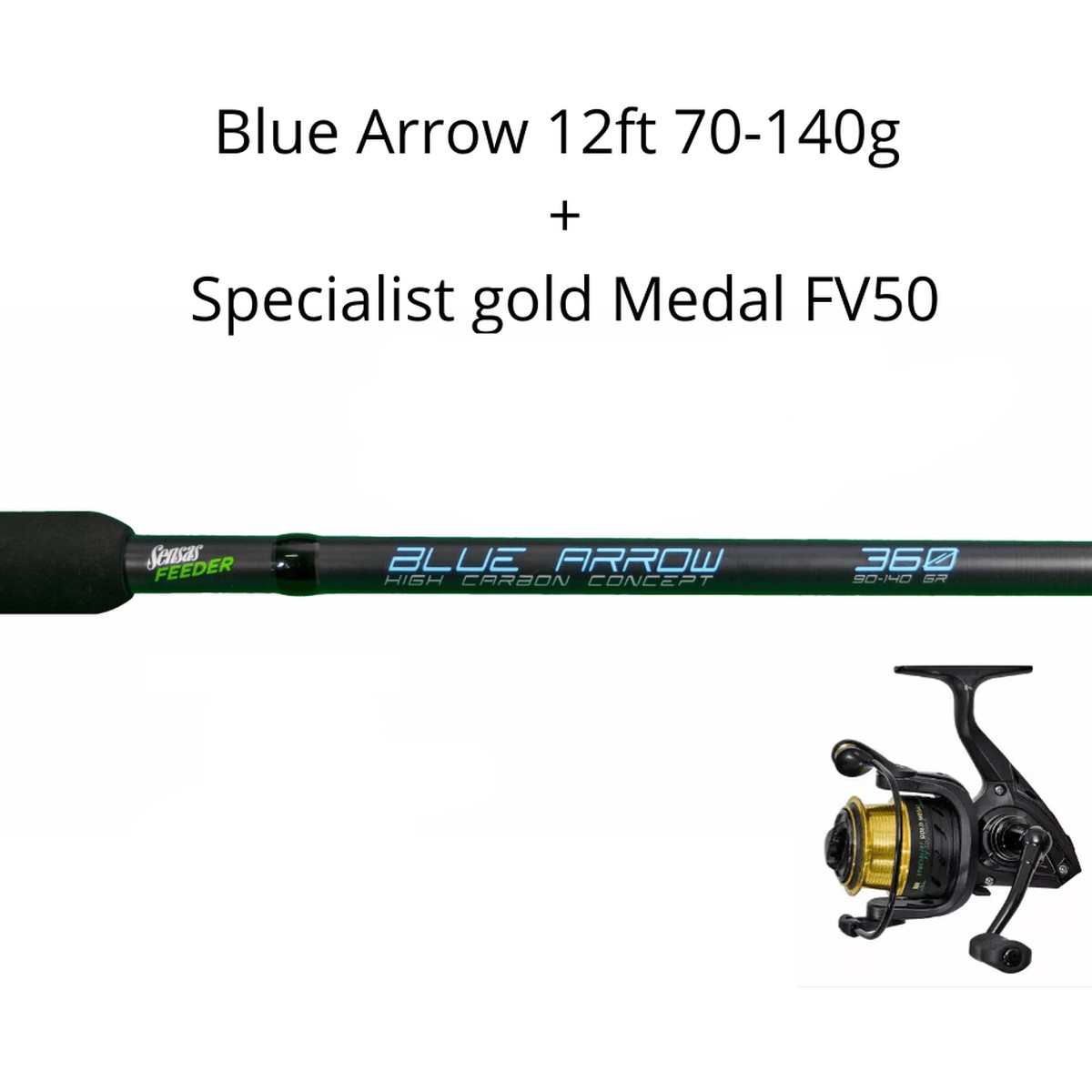 SENSAS BLUE ARROW 12ft Heavy + SPECIALIST GOLD MEDAL FV 50