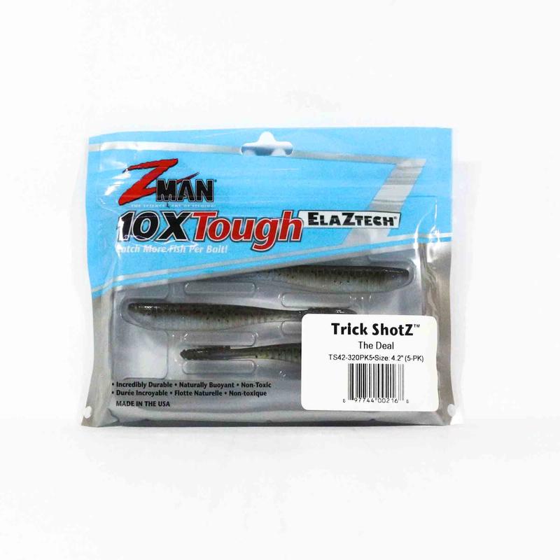 Zman Soft Lure Trick Shotz 4.2 Inch 6/Pack The Deal (2168)