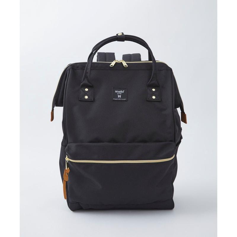 Anello Cross Bottle Kuchigane Backpack L (Black)