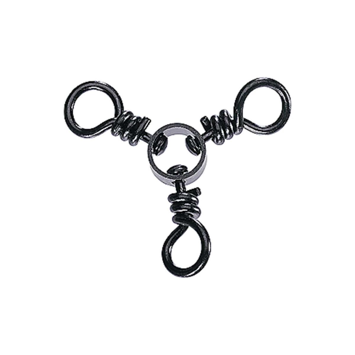 Sea Striker W3B-2 Stainless 3-Way Swivels Sz2 80 lb Test Black 12Pk