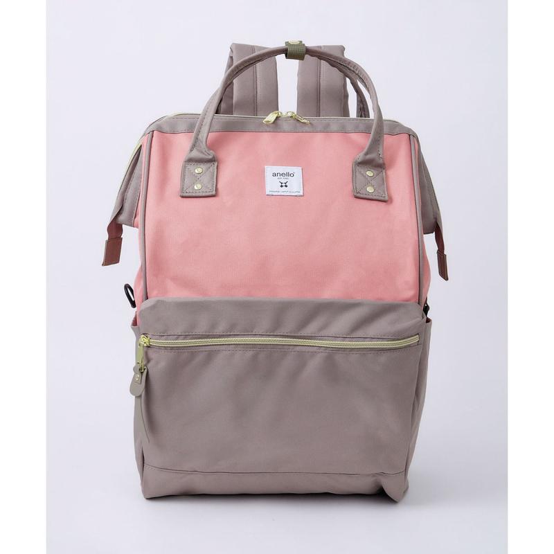 Anello Cross Bottle Kuchigane Backpack L (Pink/Beige)