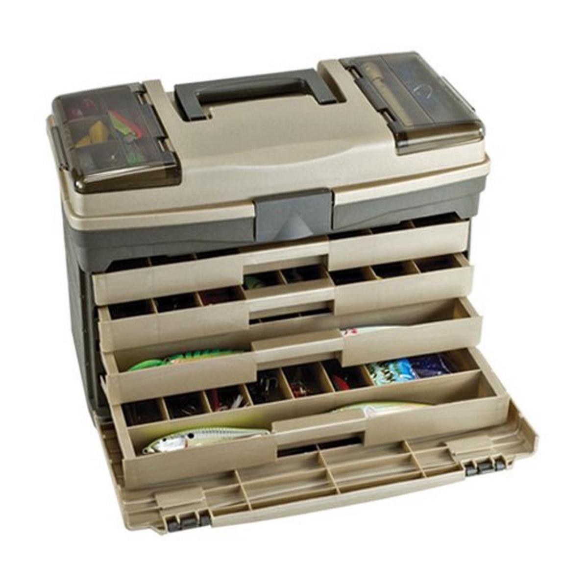 Plano 757004 4-Drawer System Top Access 17X9x12 Grph/Sandstone