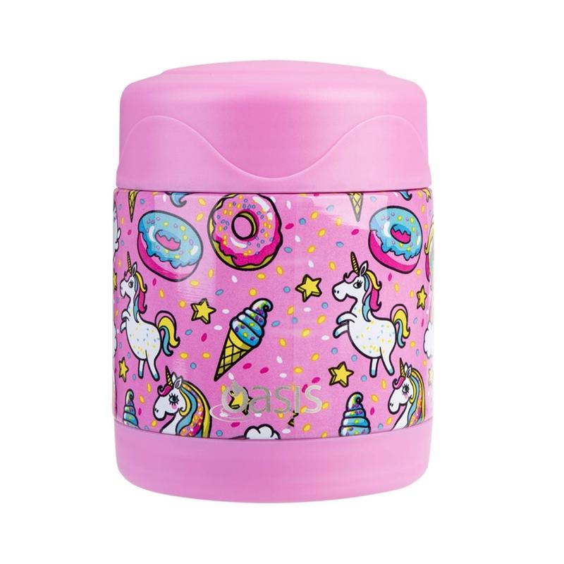 Oasis Stainless Steel Insulated Kids' Food Flask 300ML - Unicorn