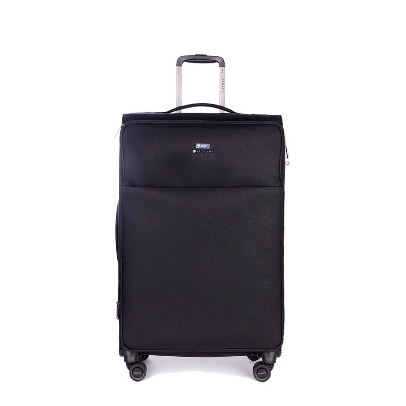 Stratic Light + Suitcase L With Front Access Opening - Black