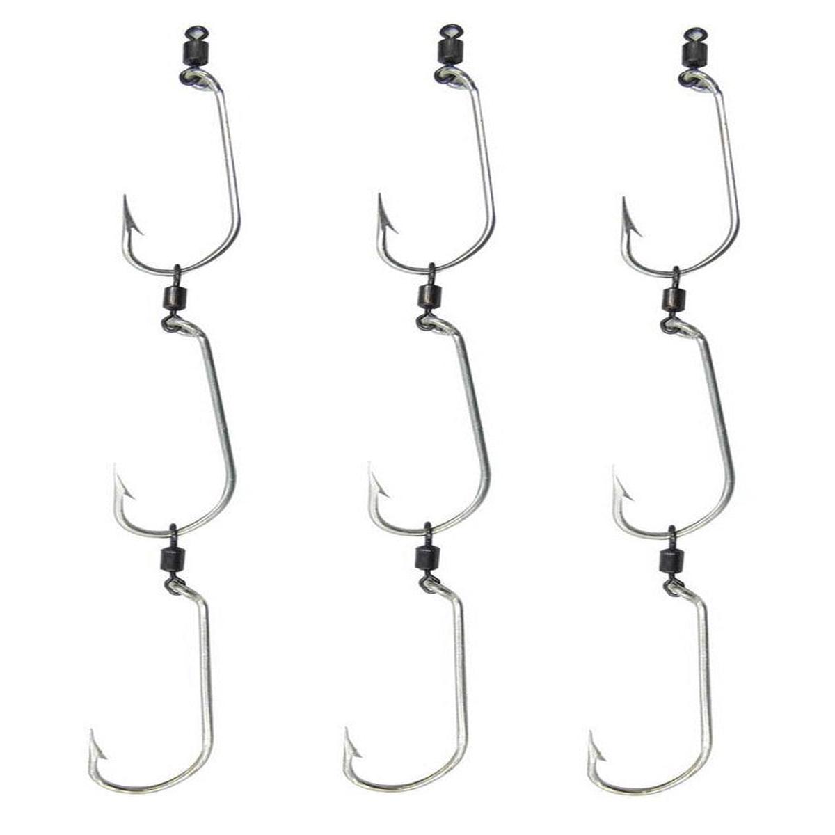 Mustad Deluxe Pre-Ganged Swivel Gang Hook Sets