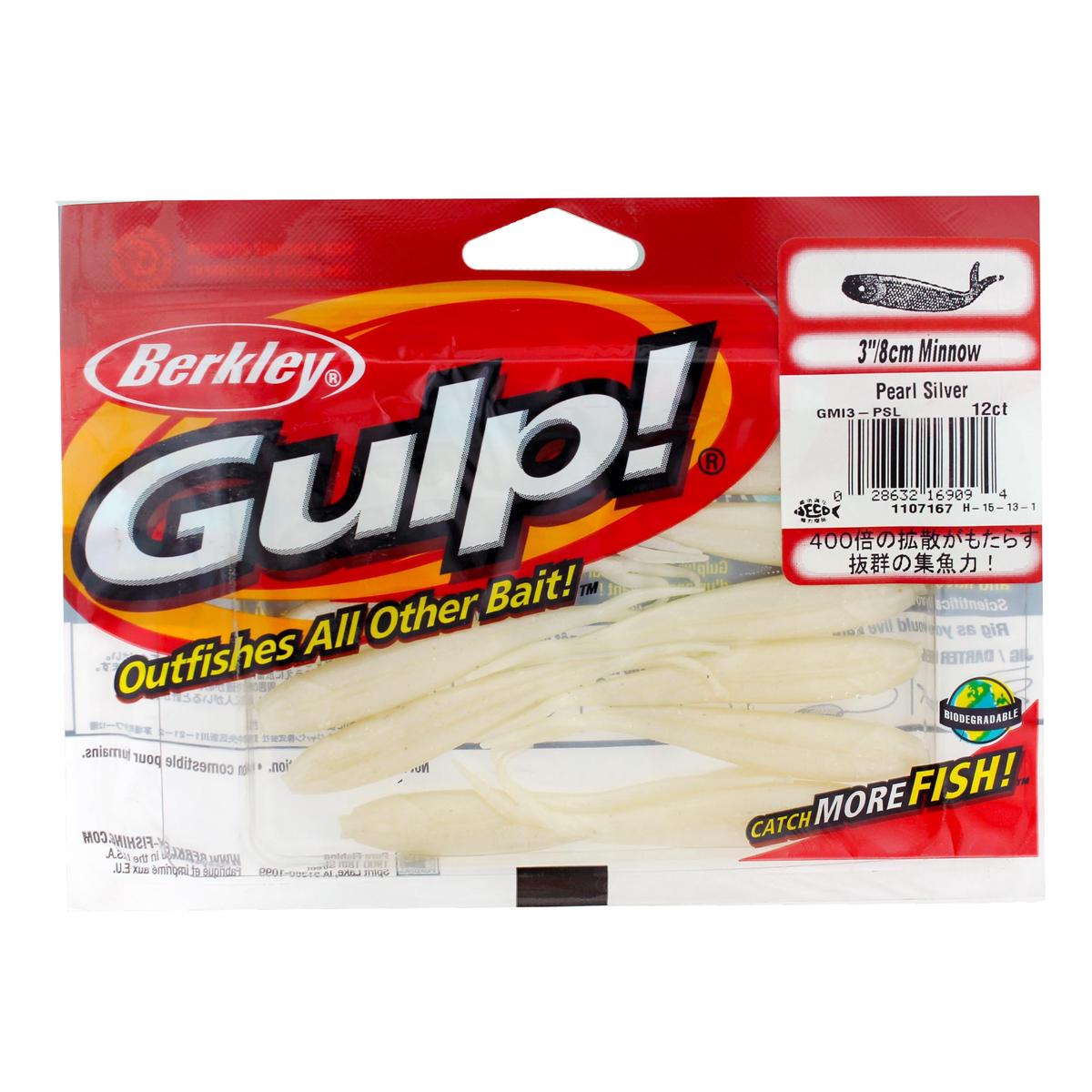 Gmi3-psl Gulp Mnow Pearl Silver 3in Pe