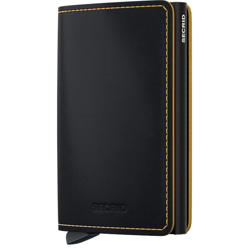 Secrid Slimwallet Matte - Black & Ochre