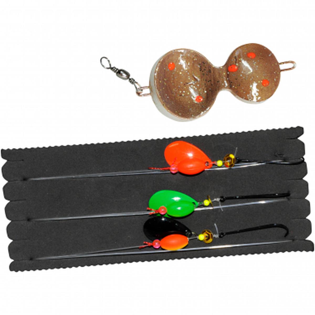 Flounder spoon rig (motoroil)