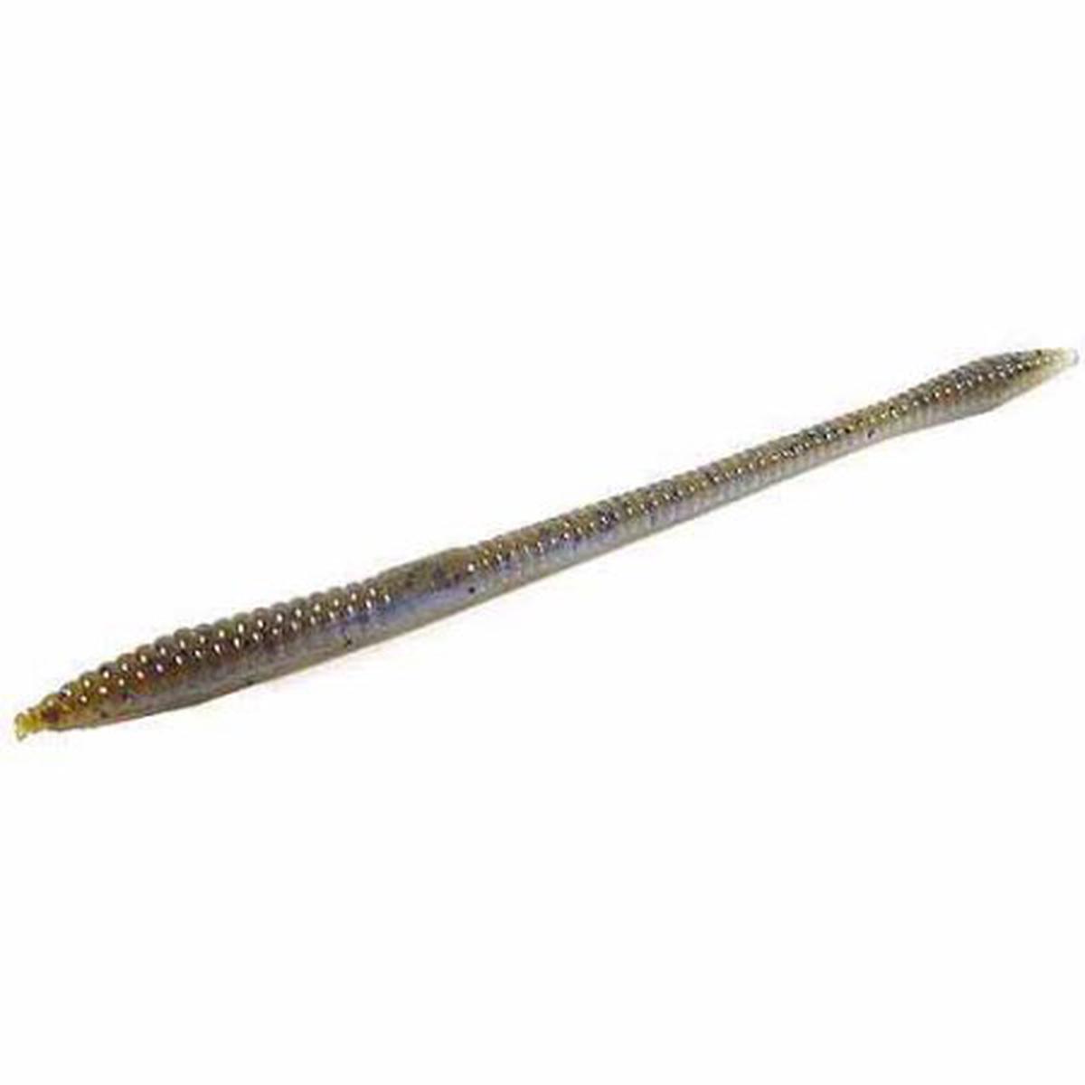 Zoom Trick Worm - 6-1/4in - Green Pumpkin Blue Flash