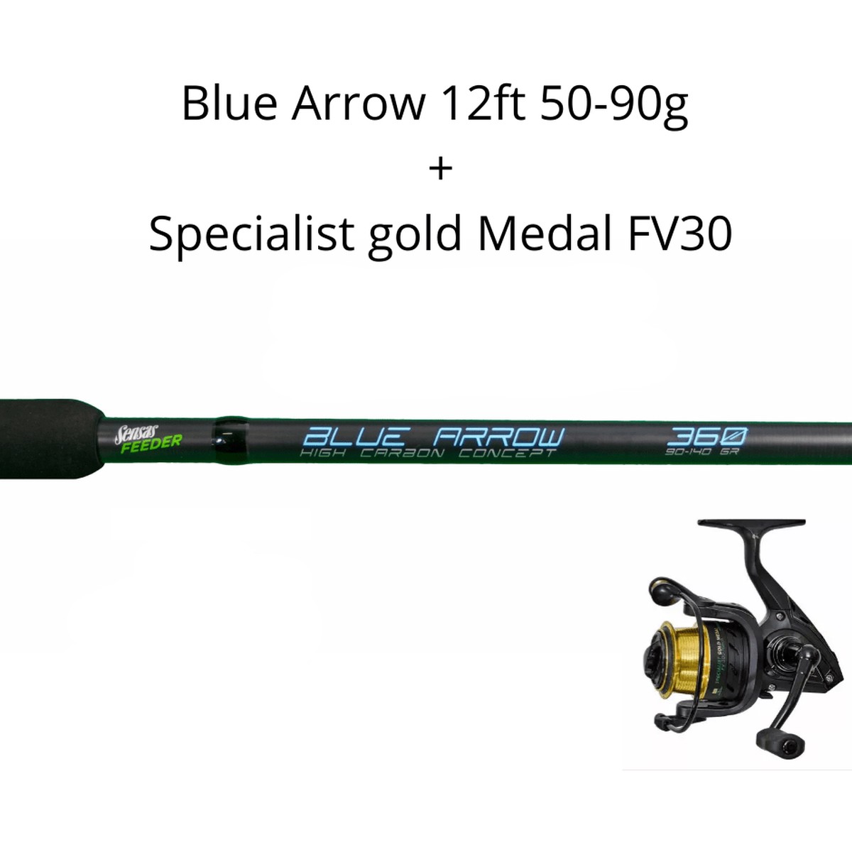 SENSAS BLUE ARROW 12ft Medium+ SPECIALIST GOLD MEDAL FV 30