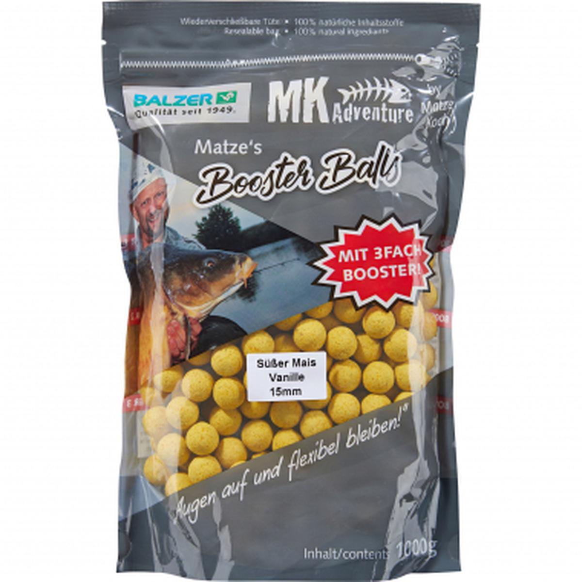 Boilies MK Adventure Booster Balls (Sweet corn/vanilla)