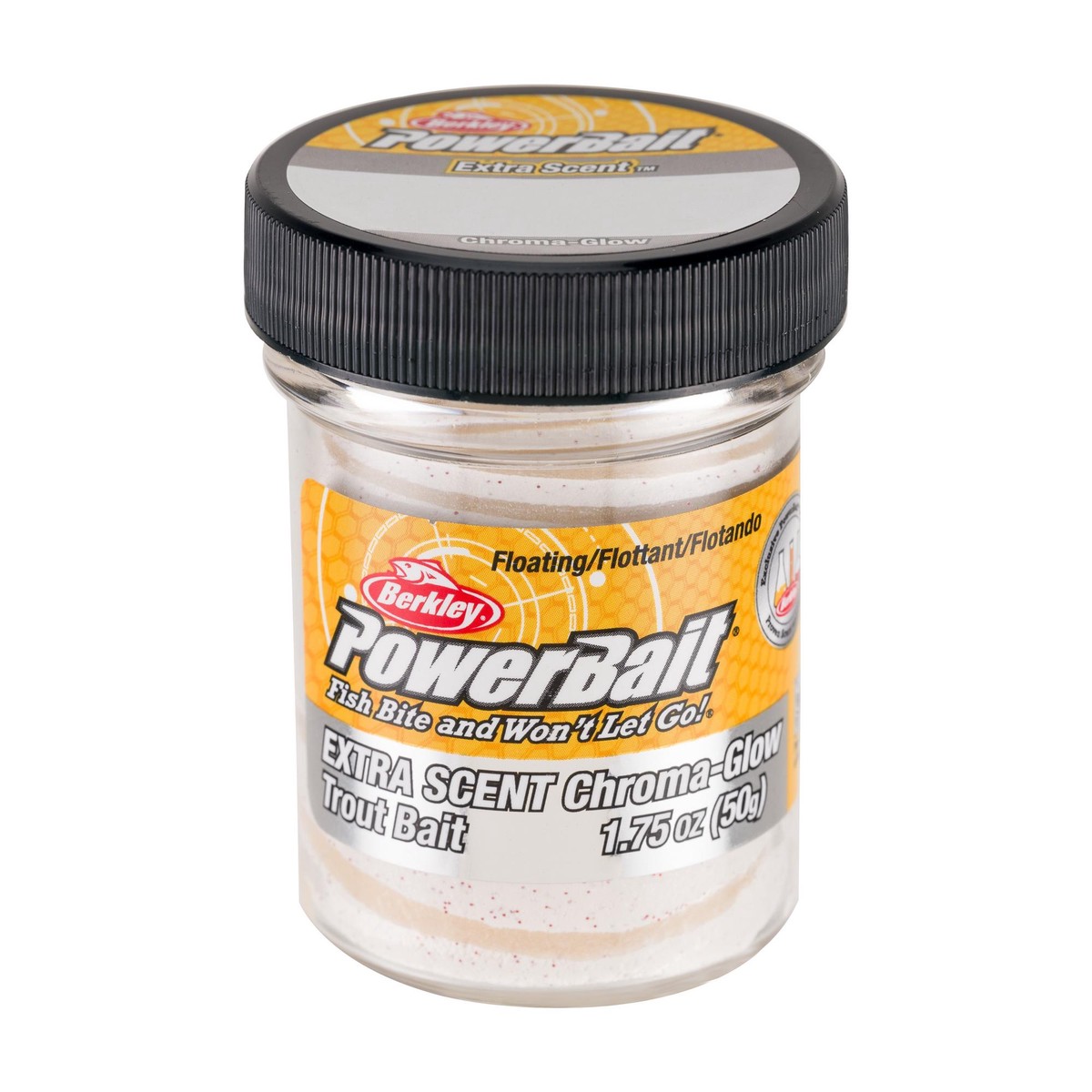 Berkley PowerBait Extra Scent Glitter Trout Bait Mallow Glow Red Flk