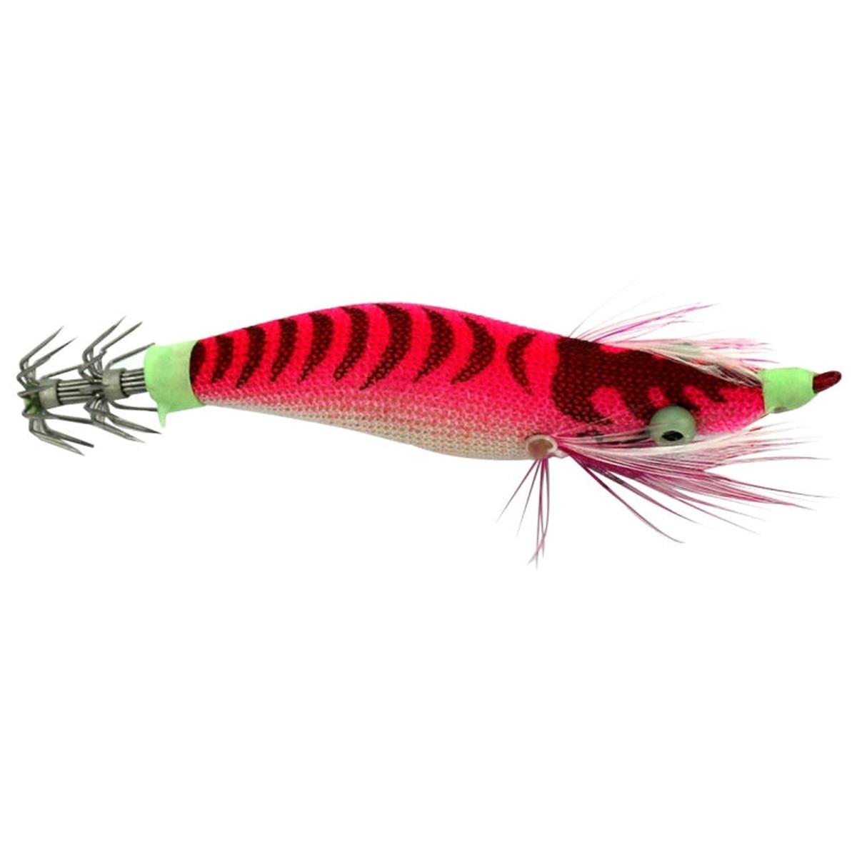 HENGJIA 5# 8cm Plastic Hard Baits Squid Fishing Lures Decoy Wood Shrimp Baits