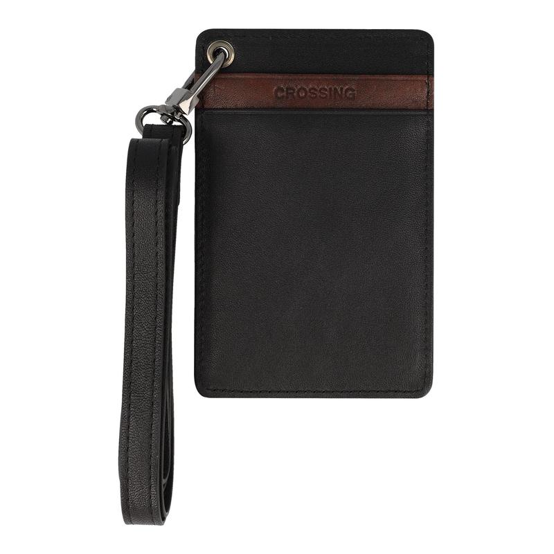 Crossing Antique Leather Lanyard - Timber - Black