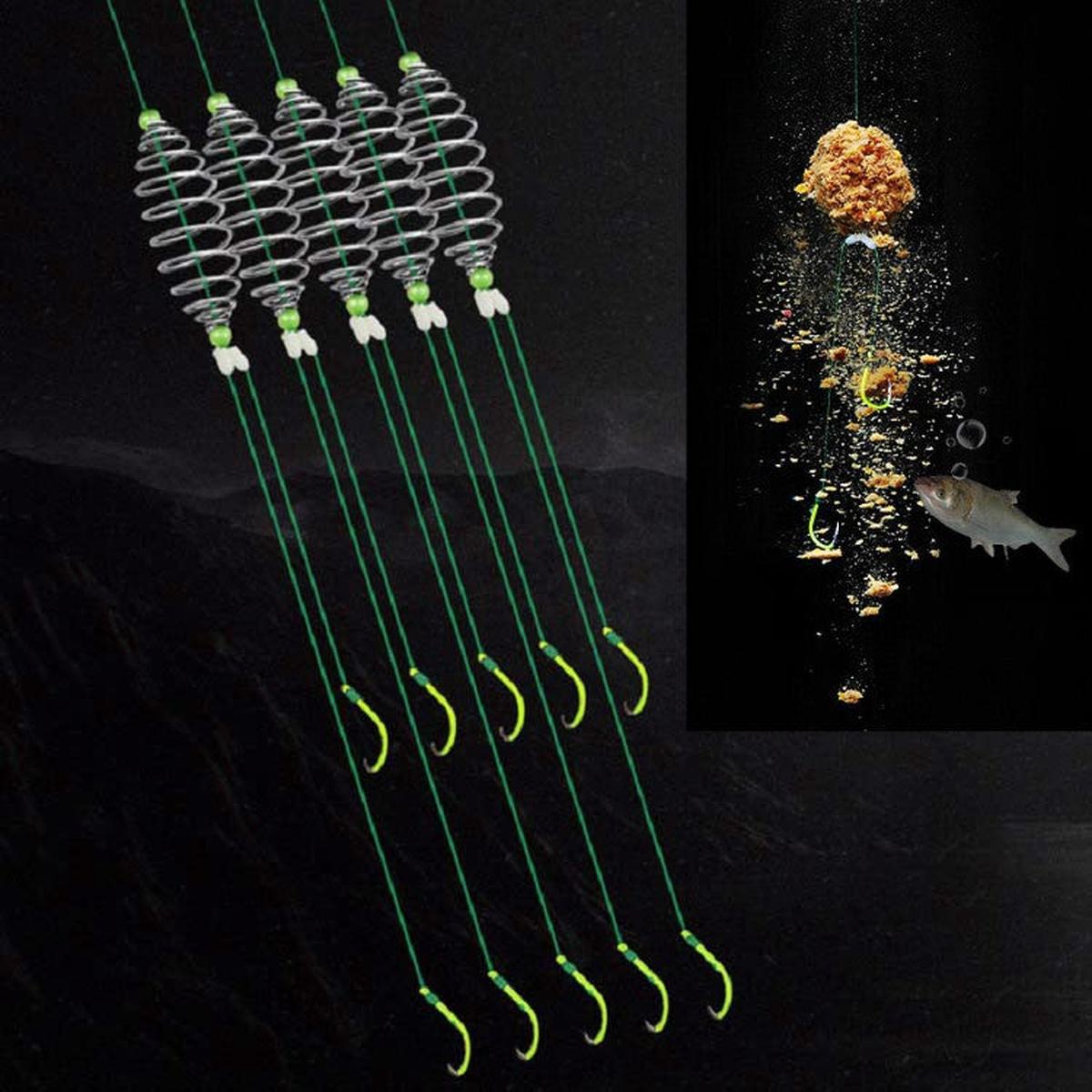 5 in 1 Stranded Double Hook Anti-winding Silver Carp Fishing Group Spring Fishing Hook, Specification:11