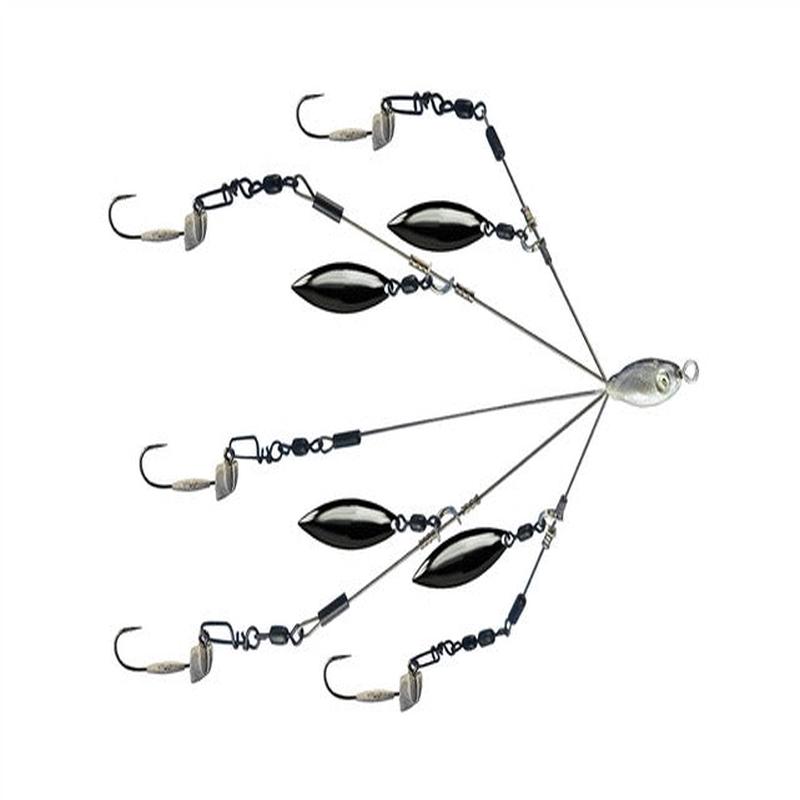 4" Micro Rig Bait Ball Umbrella Rig with Jig Heads - Size 2/0 (1/8 oz.)