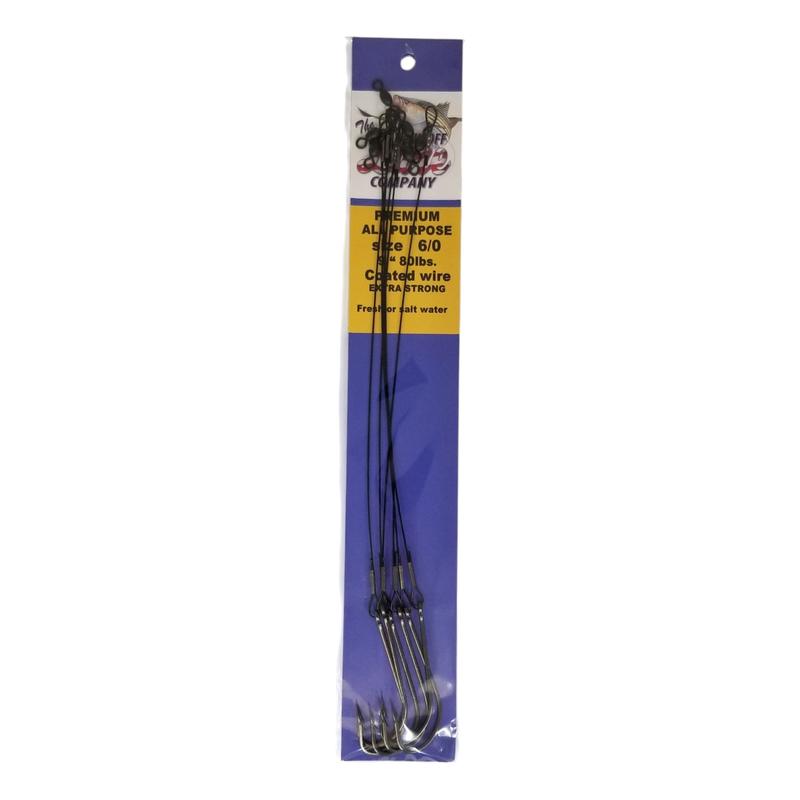 9" Vinyl Coated 80 lb. Wire Leader - Size 6/0 (6 Pack)