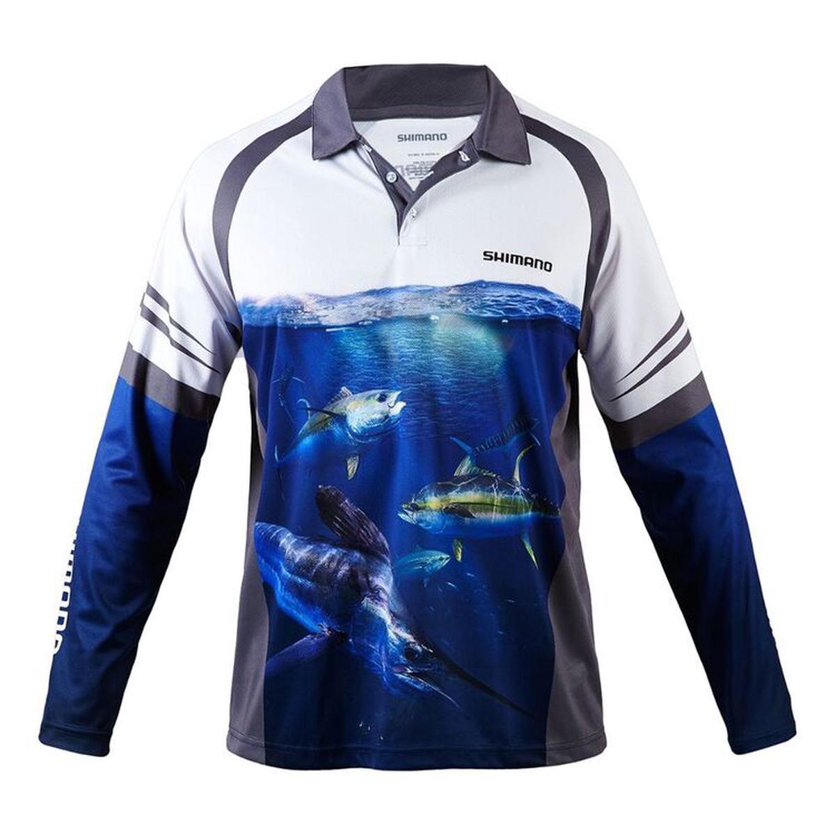Shimano Ocea Ball Grey Sublimated Fishing Shirt Jersey