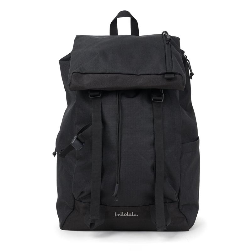 Hellolulu Gio Utility Flap Backpack L Recycled (Charcoal Black)
