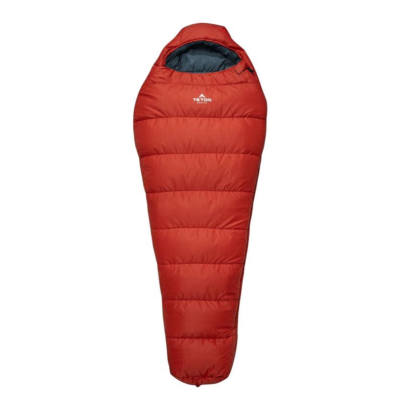 Teton Sports LEEF -18c/0f Mummy SHORT Sleeping Bag in Fire/Slate