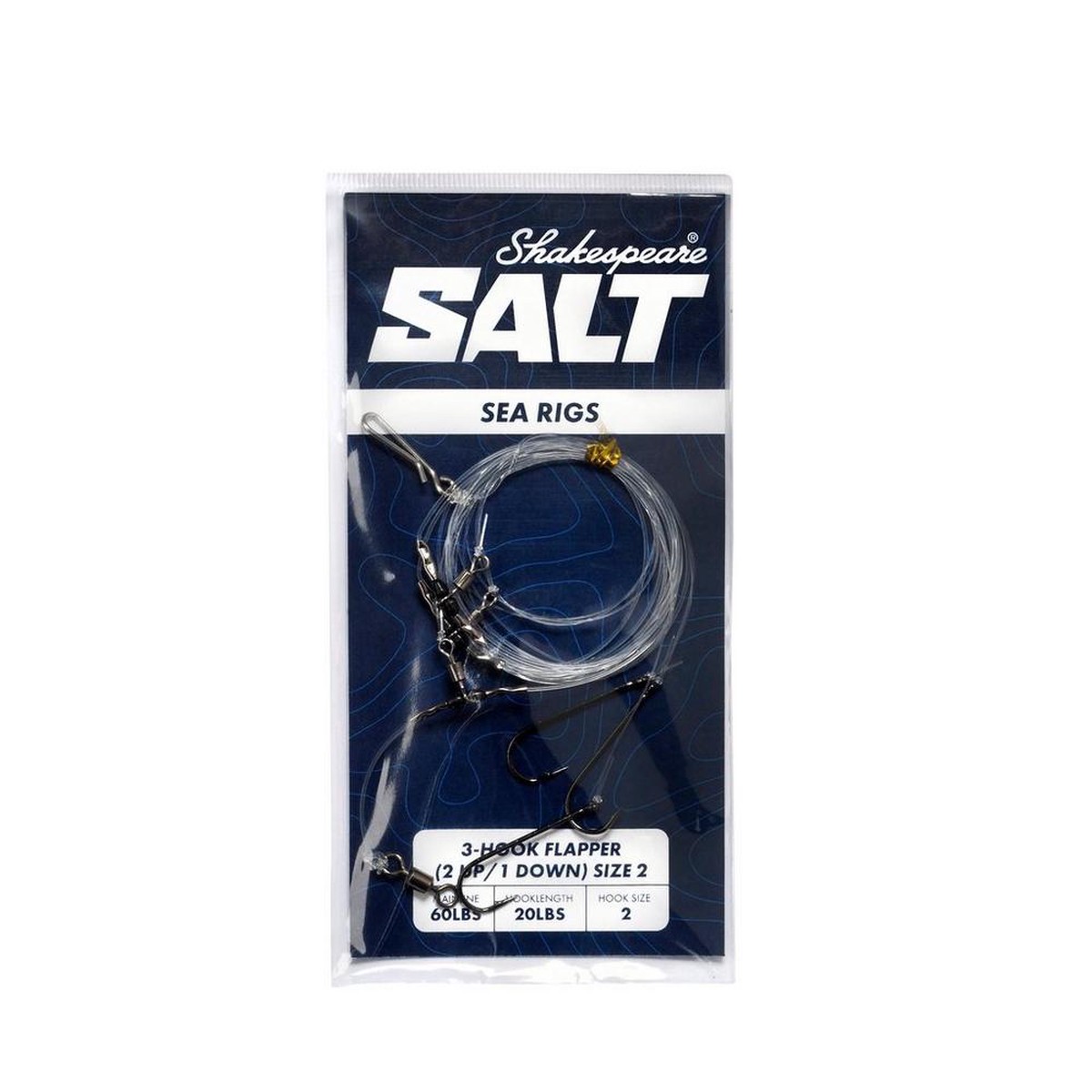 Shakespeare SALT Rig 3-Hook Flapper 2 up 1 down size 2