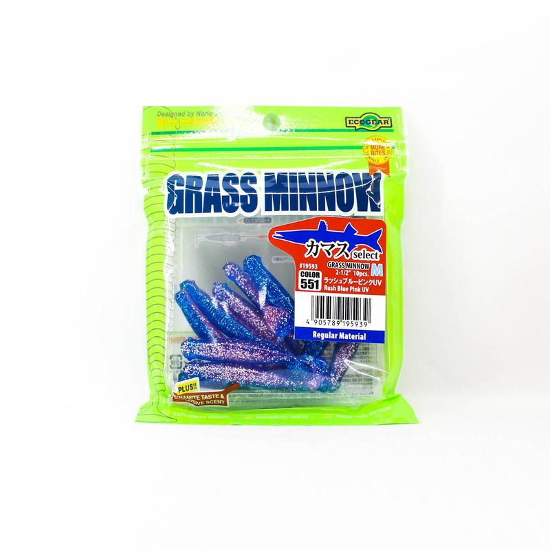 Sale Ecogear Soft Lure Grass Minnow M 2-1/2 Inch 10 piece per pack 551 (5939)