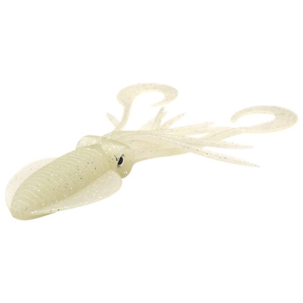 P-Line Twin Tail Squid - 7" - Natural Glow Glitter