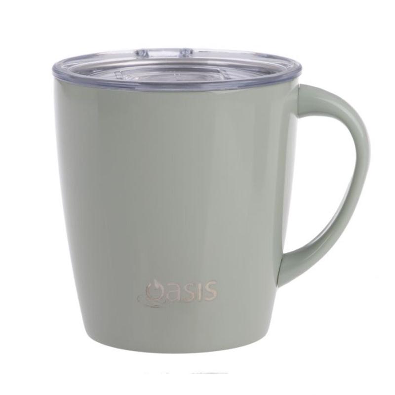 Oasis Stainless Steel Insulated Metro Mug with Handle And Lid 350ML - River Gum