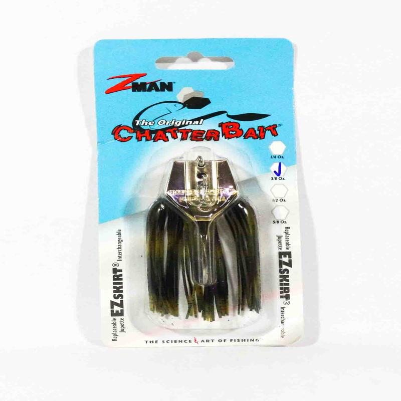 Zman Chatterbait Mini 3/8 oz Sinking Lure Green Pumpkin Purple (0778)