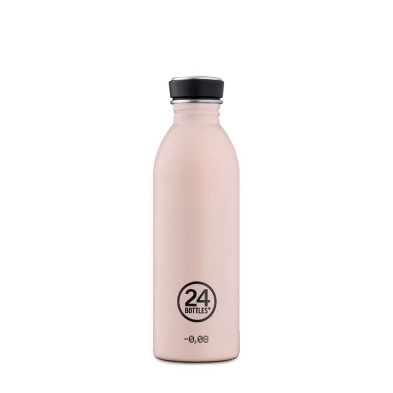 24 Bottles Urban 500ML Water Bottle (Stone Finish) - Dusty Pink