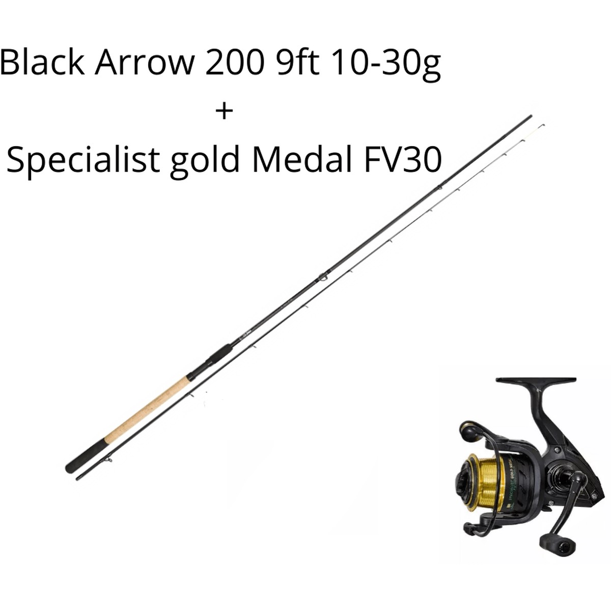 BLACK ARROW 200 FEEDER 9FT + SPECIALIST GOLD MEDAL FV 30
