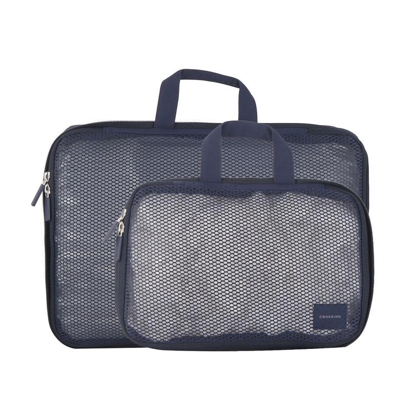 Crossing Waterproof Ripstop Nylon Compression Packing Cube Set (2-Piece Set) - Navy