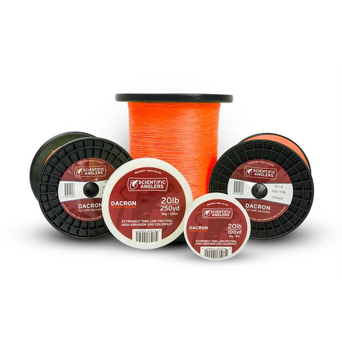 SCIENTIFIC ANGLERS FLY BACKING DACRON 20LB 100YDS ORANGE