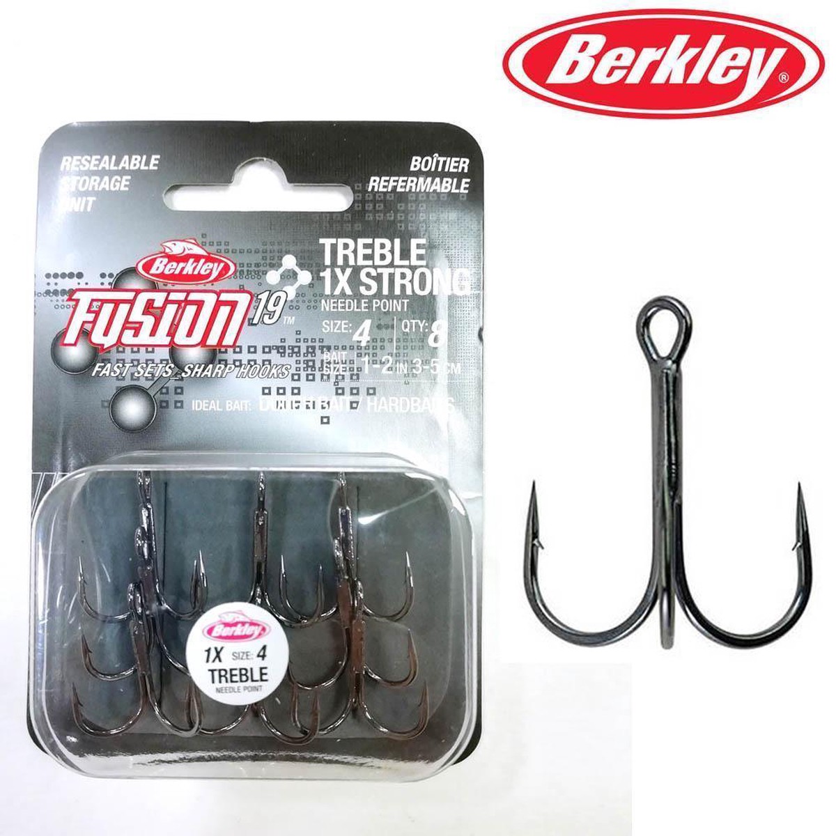 Berkley Fusion19 Treble 1x Hooks