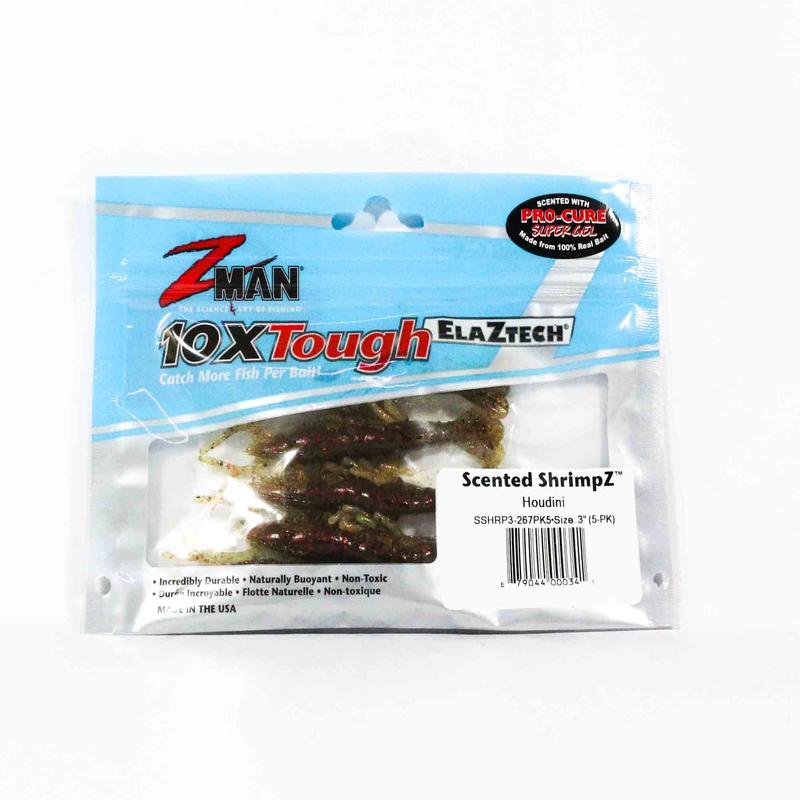 Zman Soft Lure Scented Shrimpz 3 Inch 5/Pack Houdini (0341)