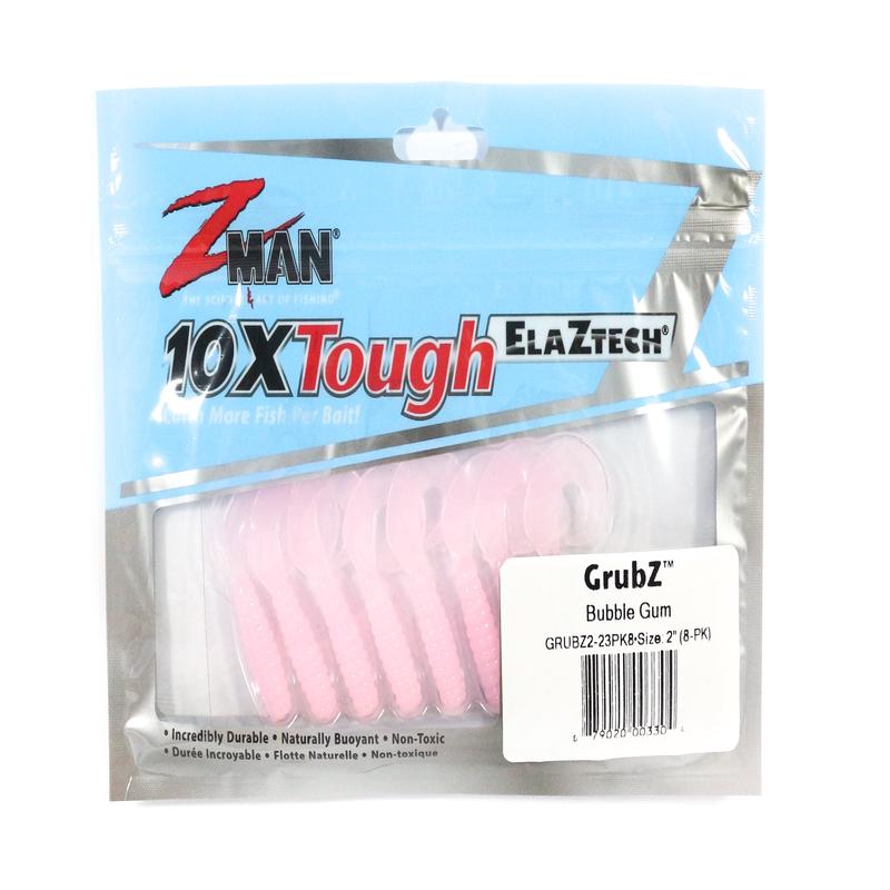 Zman Soft Lure GrubZ 2 Inch 8/Pack Bubblegum (3304)